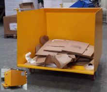 Benne à cartons basculante